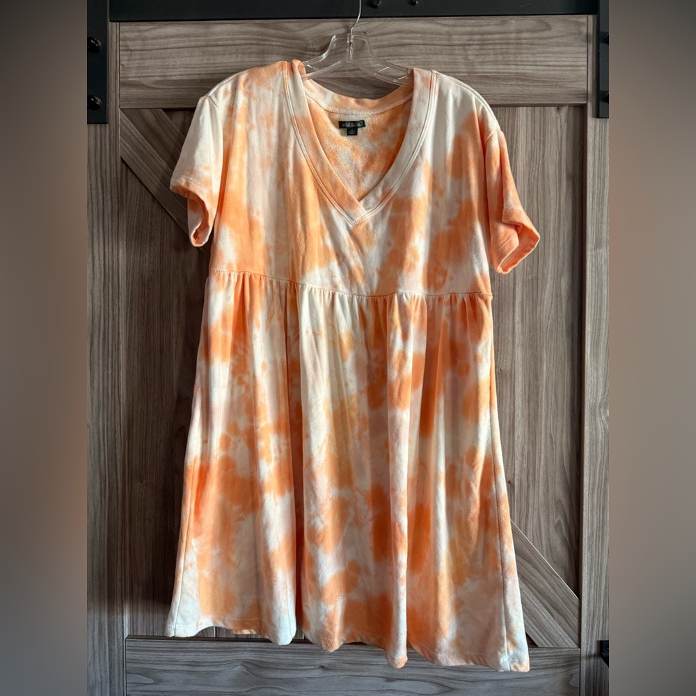 Wild Fable Peach Tie-Dye Top